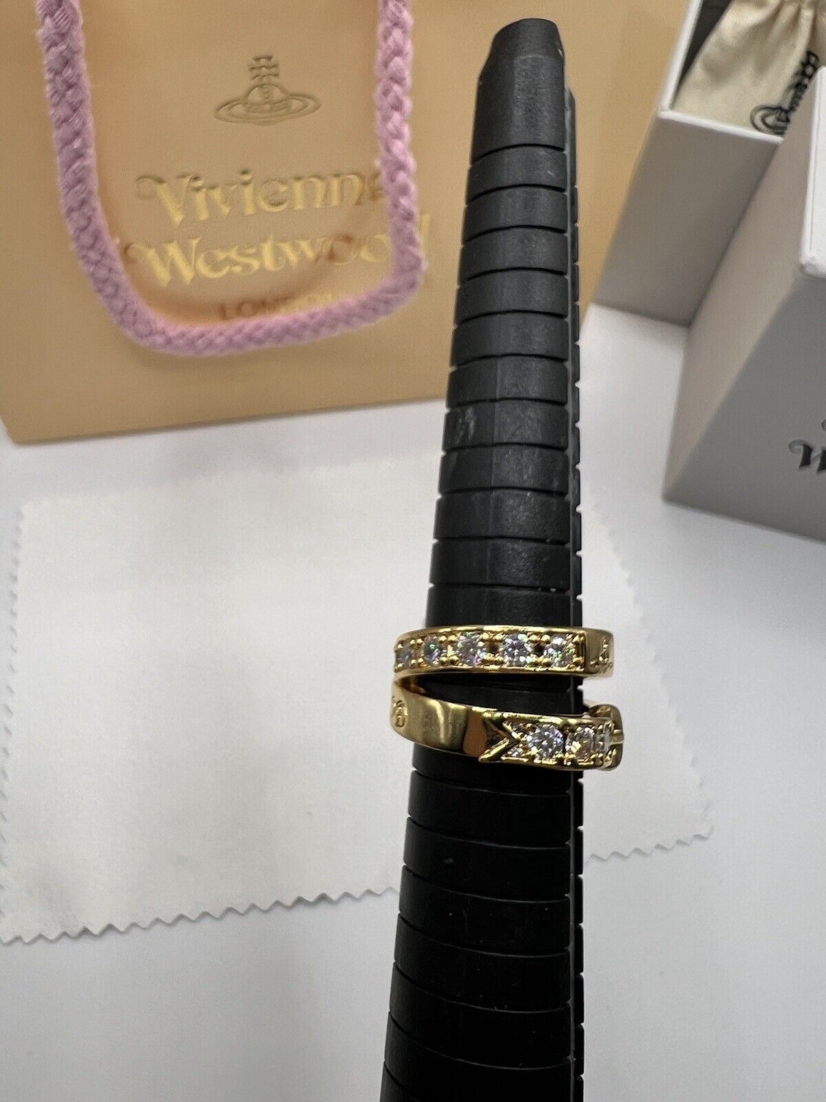 Vivienne Westwood Belt Ring In Gold With Gift Packaging 