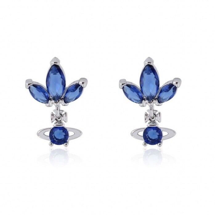 Vivienne Westwood Navy Blue Shoshana Earrings