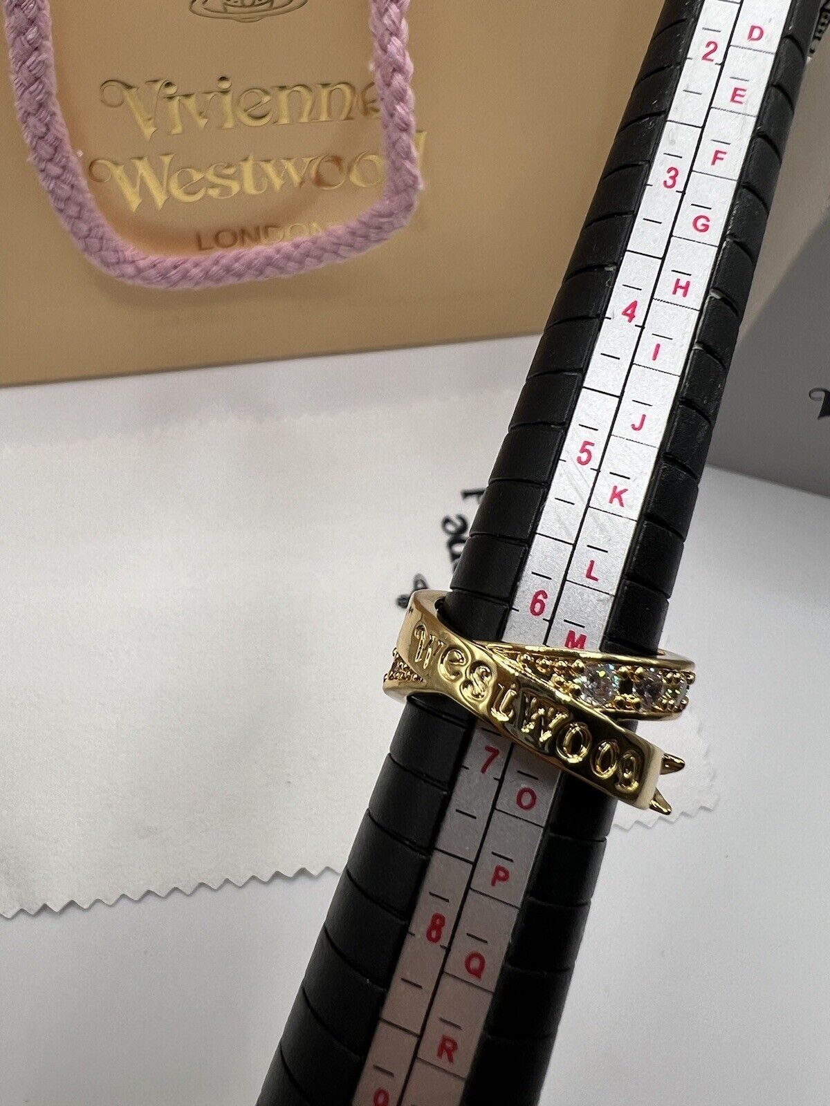 Vivienne Westwood Belt Ring In Gold With Gift Packaging 