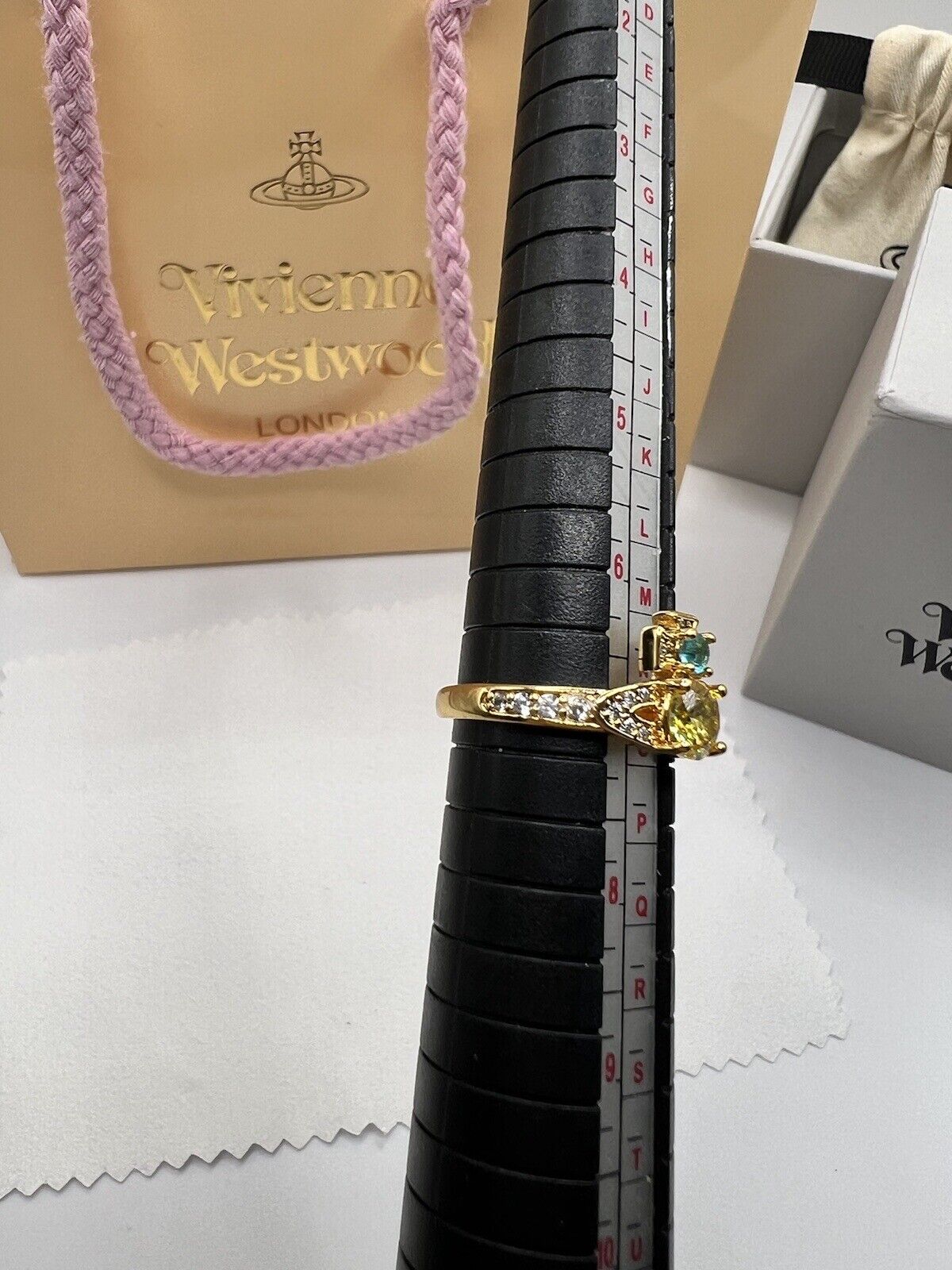 Vivienne Westwood Ismene Ring Colourful Gold W: Gift Packaging Authentic RRP£115