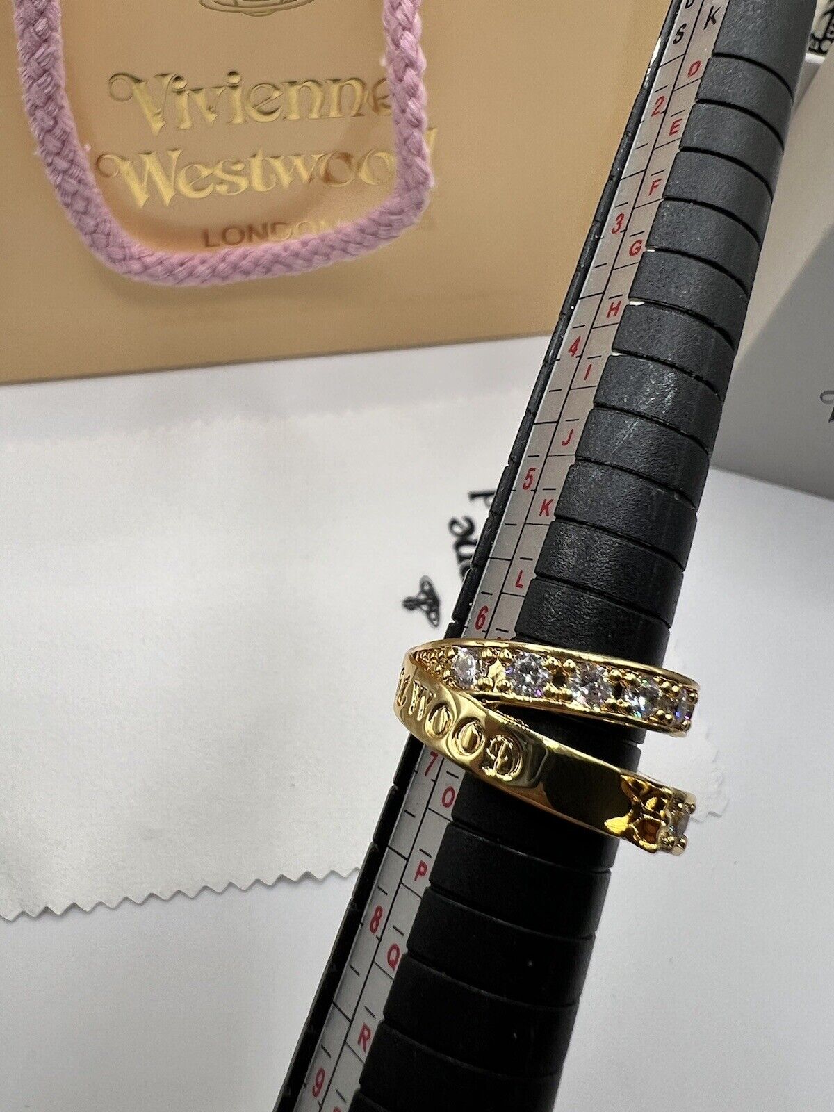 Vivienne Westwood Belt Ring In Gold With Gift Packaging 