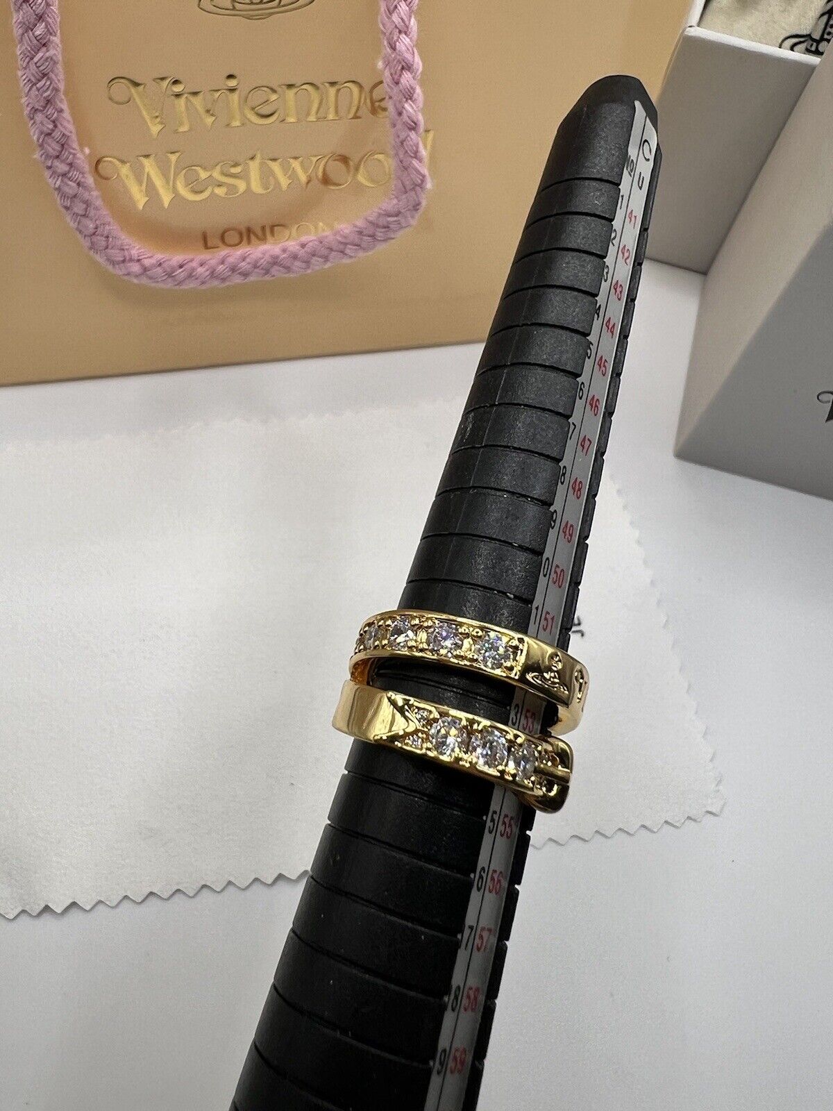 Vivienne Westwood Belt Ring In Gold With Gift Packaging 