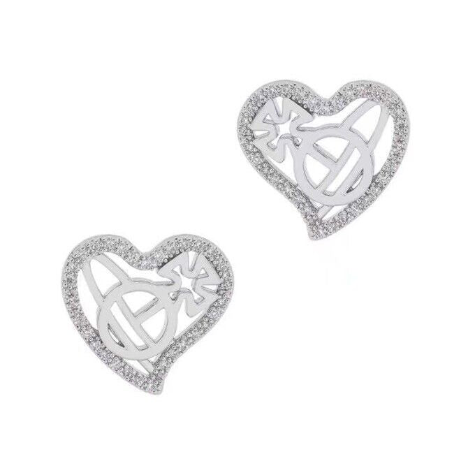 Giuseppa Stud Earrings Vivienne Westwood Silver RRP$120 With Gift Packaging 