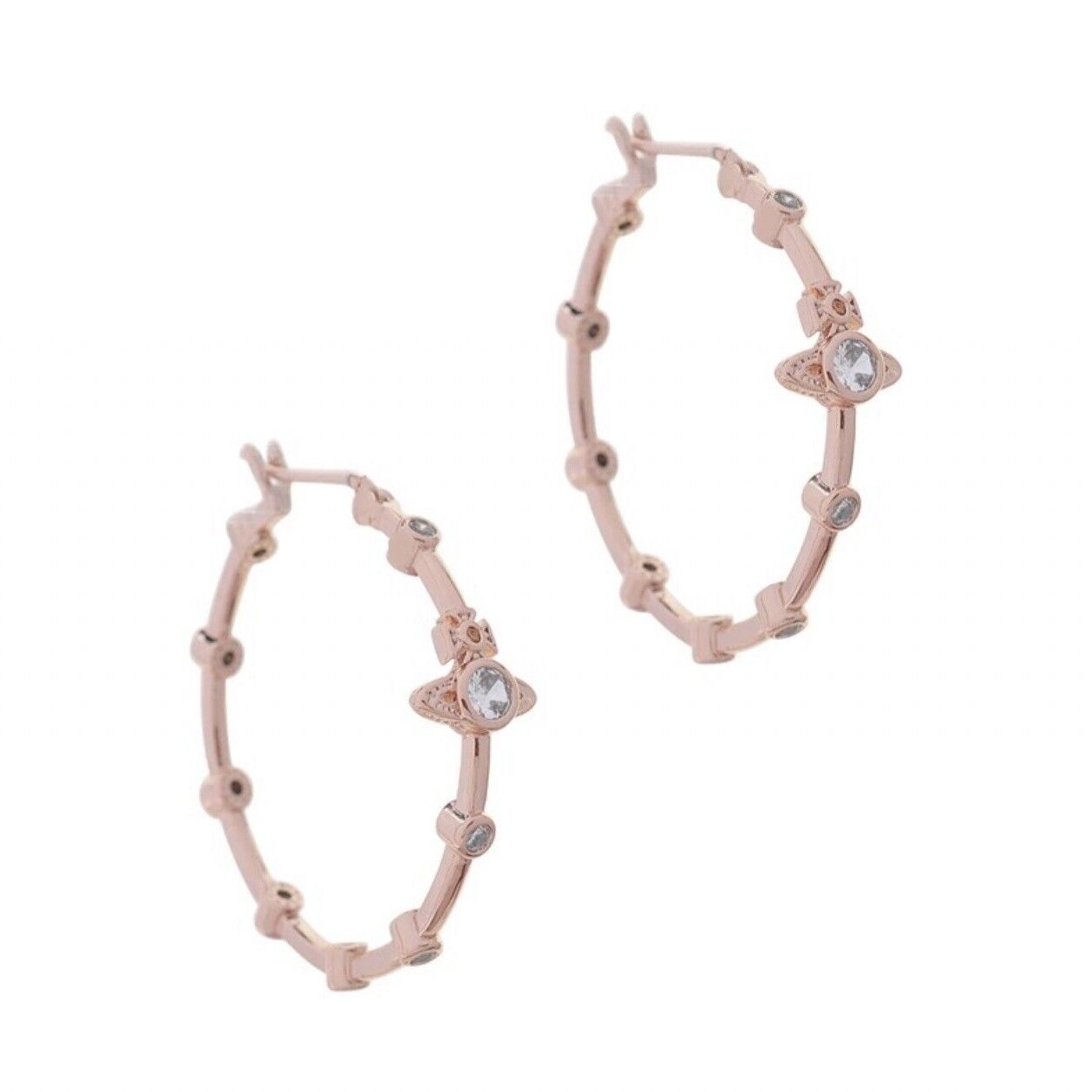 Vivienne Westwood FELICIA Hoop EARRINGS - Rose Gold  W/ Gift Packaging